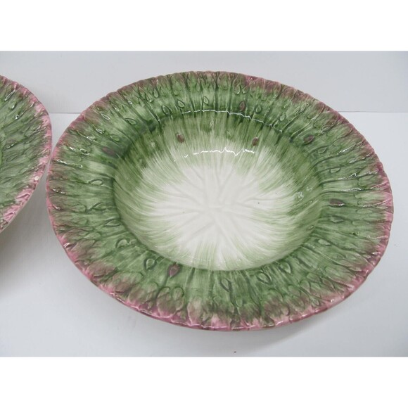 Fitz And Floyd Asparagus Set Of 2 Vintage 8 3/8" X 2" Embossed Bowls READ COND - Picture 3 of 16